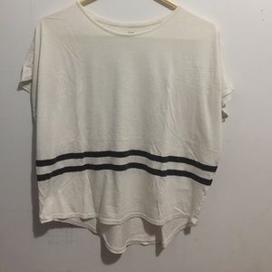 [H&M] Basic White and Black Stripes Tee